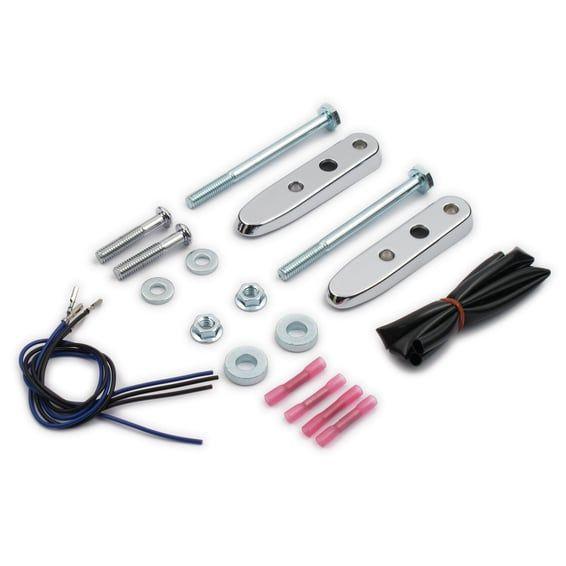 Rear turn signal relocation kit. Chrome