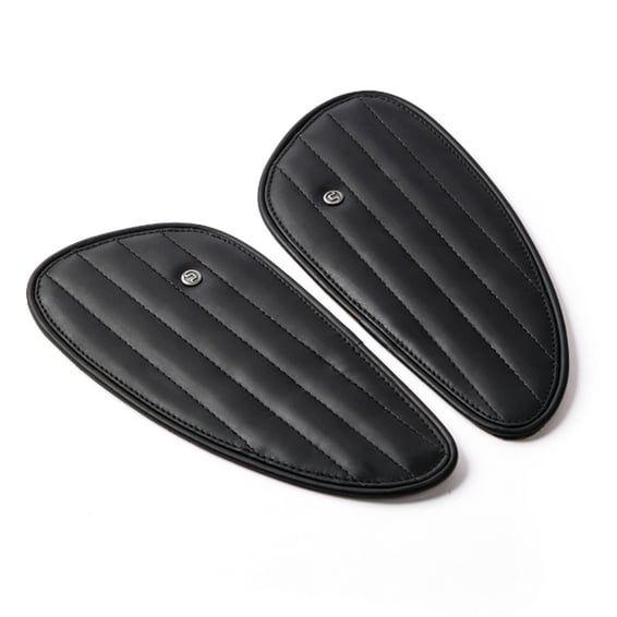 Trip Machine, Classic leather tank pad set. Black