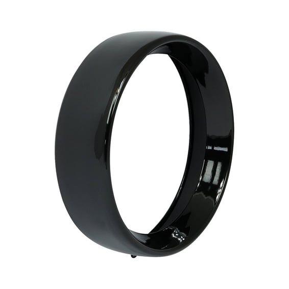 Recessed trim ring. 7" headlamp. Gloss black