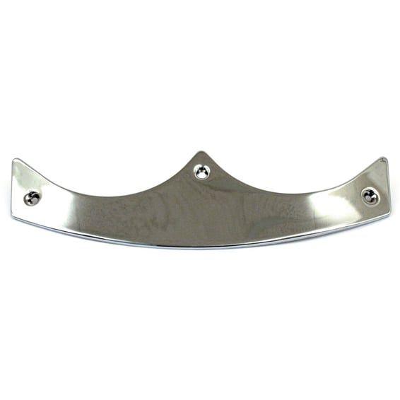 Front fender tip, smooth. Chrome