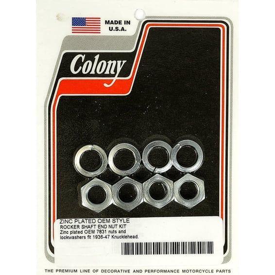 rocker shaft end nut kit. Zinc