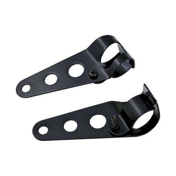 Frisco, side mount headlamp bracket set. Black