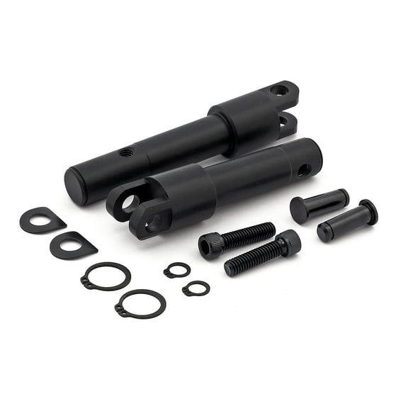 Foot peg conversion bracket kit. std length. Black