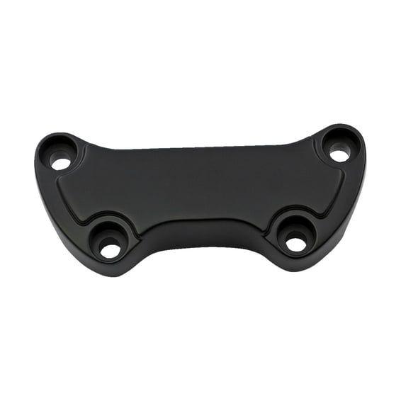 Handlebar clamp Low Scalloped, with skirt. Black