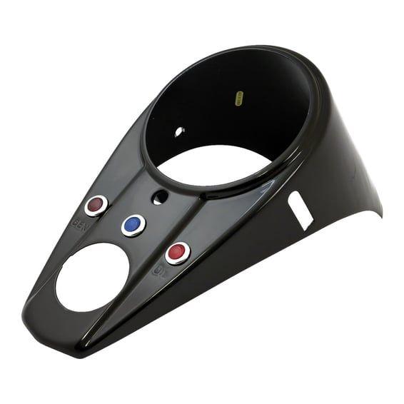 62-67 style 3-light dash cover. Gloss black