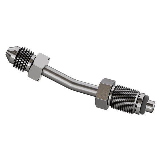 hydraulic clutch adapter, angled. Stainless