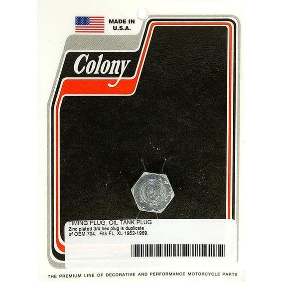 timing/drain plug. Hex head. Zinc