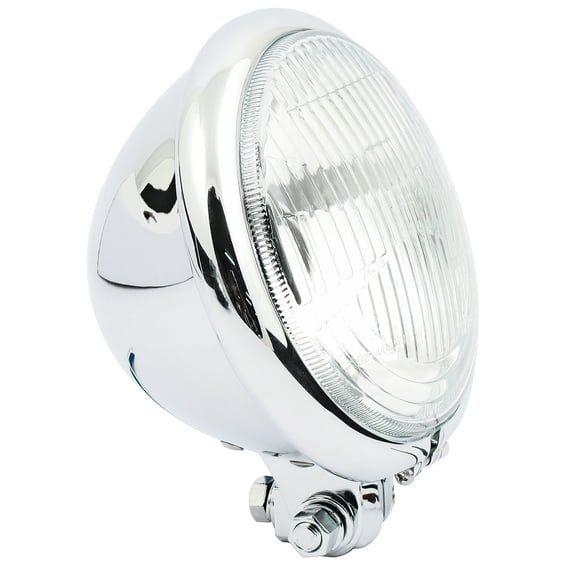 Bates style 5-3/4" headlamp. bottom mount. Chrome