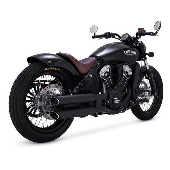Twin slash 3" slip-on PCX mufflers. black