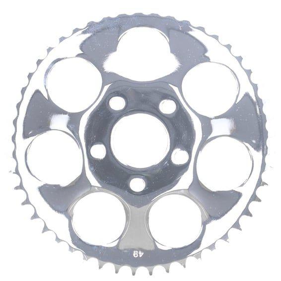 Rear sprocket, chrome. 49t