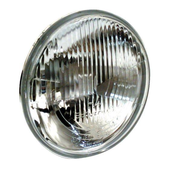 Headlamp unit H4. Ribbed lens. 7"