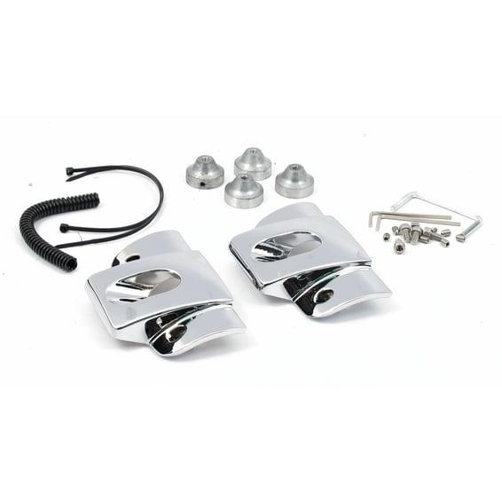 Head bolt bridge cover set. Smooth, chrome