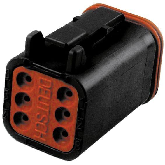 NAMZ, Deutsch DT connectors. Black, plug housing, 6-pins
