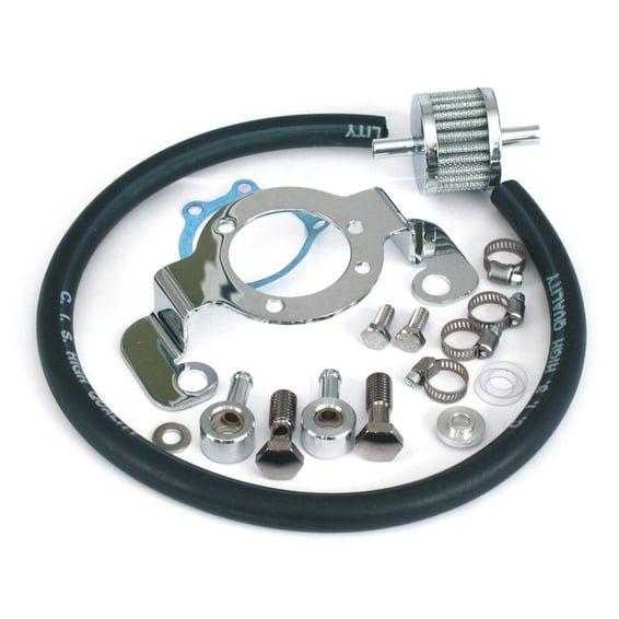 Air cleaner adapter bracket kit. Chrome