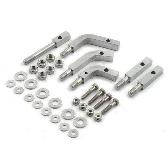 Floorboard mount bracket kit. Chrome