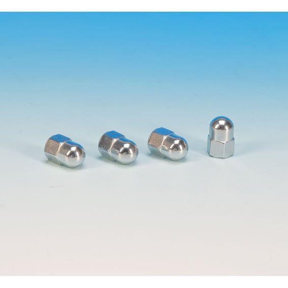 James, acorn nuts. Chrome