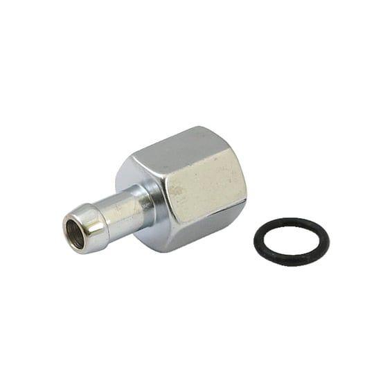 Linkert fuel line adapter fitting. Chrome