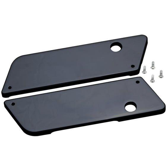 saddlebag latch cover set. Smooth. Black