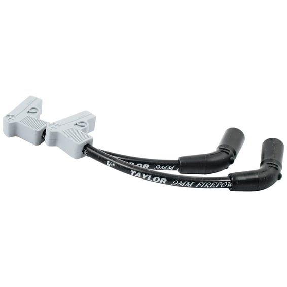 9mm Fire Power spark plug wire set. Black/silver