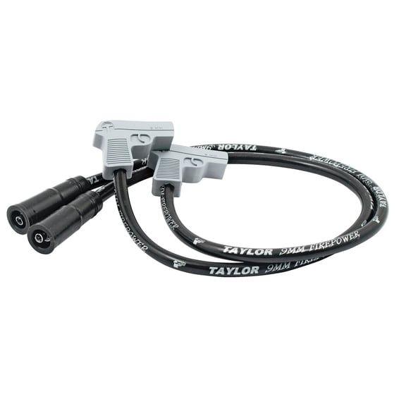 9mm Fire Power spark plug wire set. Black/silver