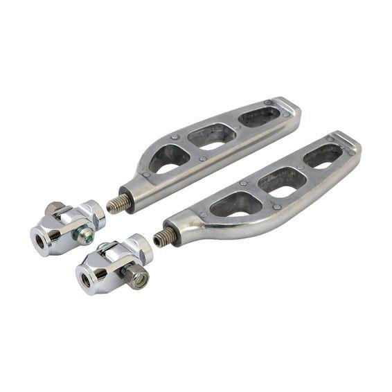 3 hole billet aluminum foot pegs. Polished