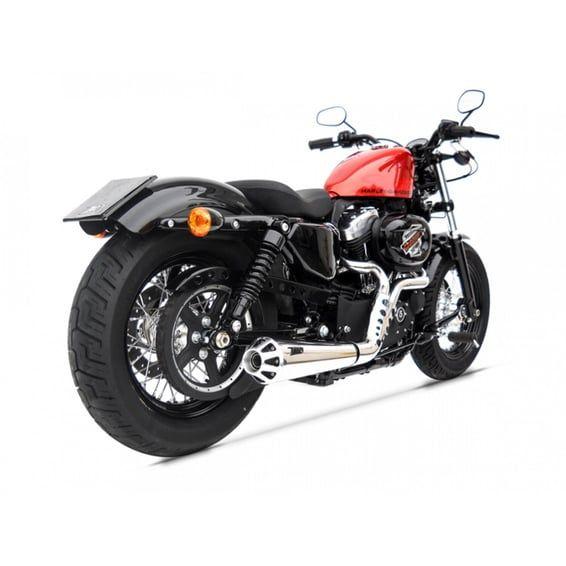 Conical 2-1 Sportster exhaust system. Polished