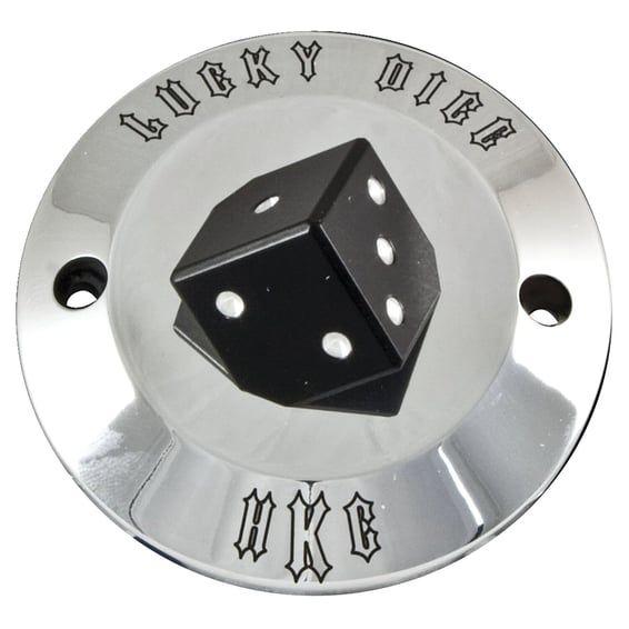HKC point cover 2-hole. Lucky Dice, polished