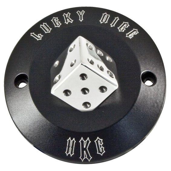 HKC point cover 2-hole. Lucky Dice, black