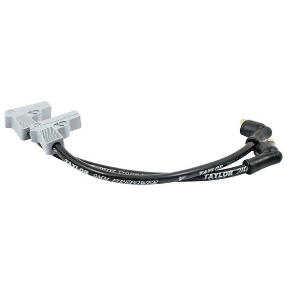 9mm Fire Power spark plug wire set. Black/silver