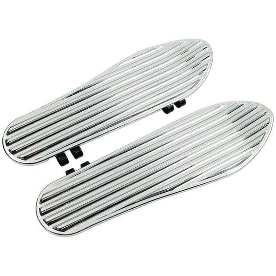 adjustable finned floorboards. Chrome