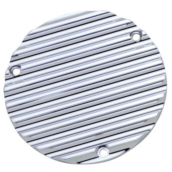 derby cover Finned. Chrome