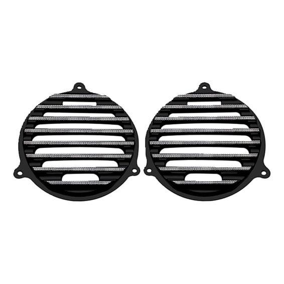 finned speaker covers. Black DCE