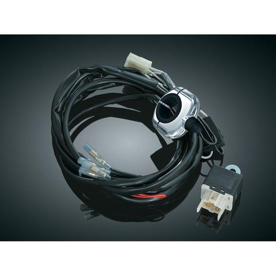 Universal driving light wiring relay kit. Black