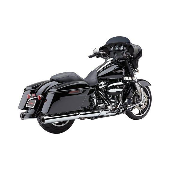4" slip-on mufflers with Race Pro end caps