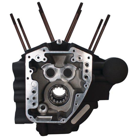 07-16 T2 crankcase assembly, 4-1/8" bore. Black