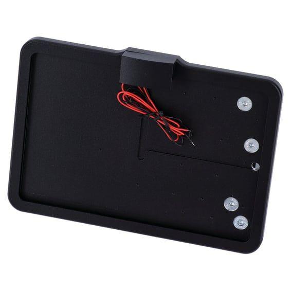'slide-in' license plate bracket. Side mount, black