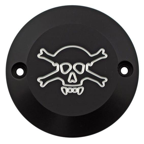 aluminum point cover 'Skull'. Black CC