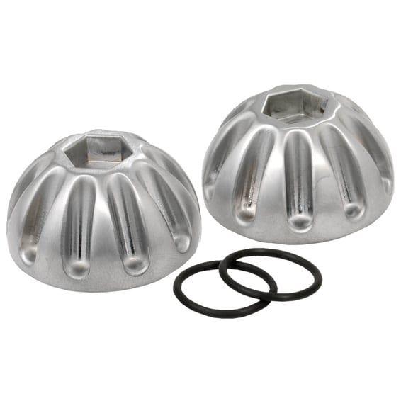 K-Tech, Knuckle rocker nuts. Groove, satin chrome finish