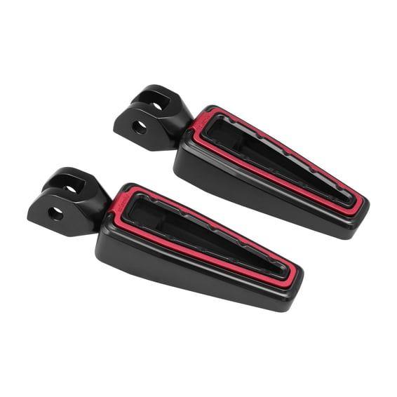 rider foot pegs. Black red