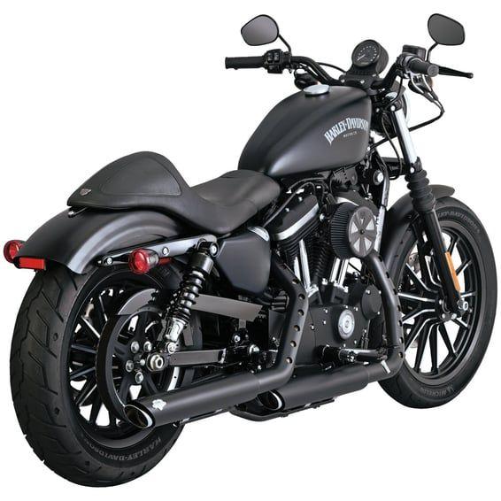 Twin Slash 3" slip-on mufflers. Black