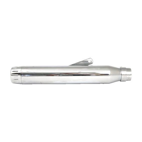 Rage universal muffler 17" long chrome with chrome end cap