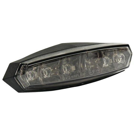 Overdrive mini LED taillight. Smoke lens. Silver insert