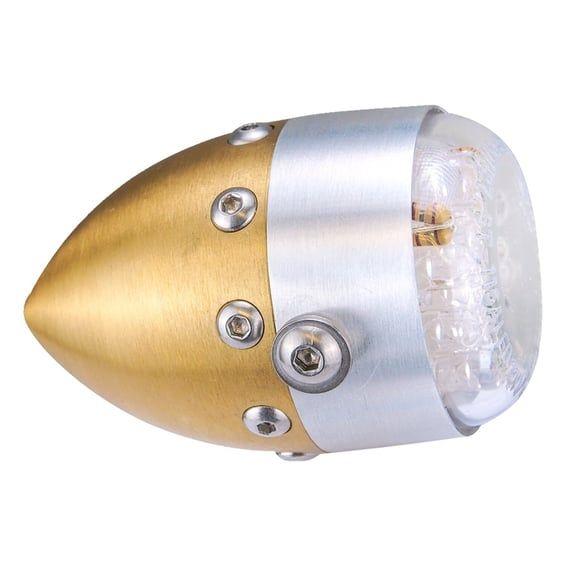 HKC, Retro LED taillight. Matte brass. Alu front ring