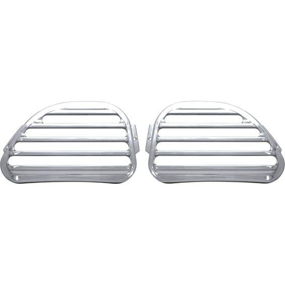 finned speaker covers. Chrome