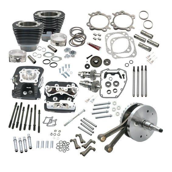 124" Twin Cam Softail hot set-up kit with heads. Black