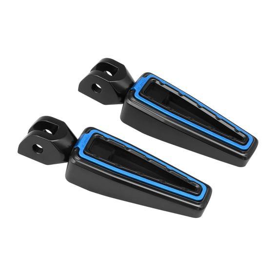 rider foot pegs. Black Blue