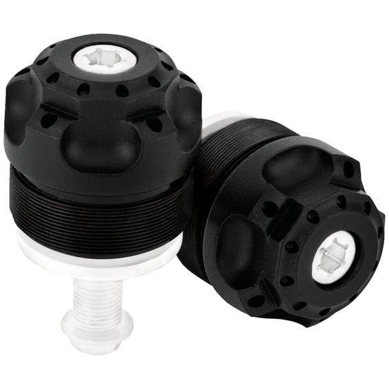 RSD, 49mm fork spring preload adjusters. Black Ops