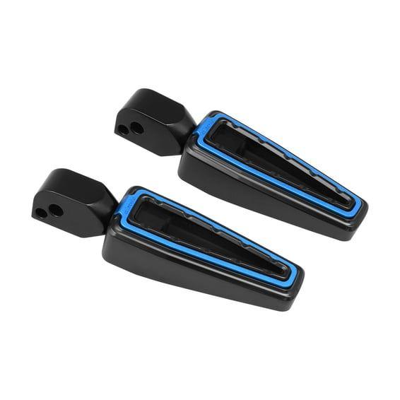 passenger foot pegs. Black blue