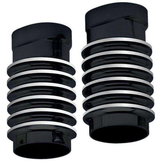 finned fork leg bells for Touring. Black