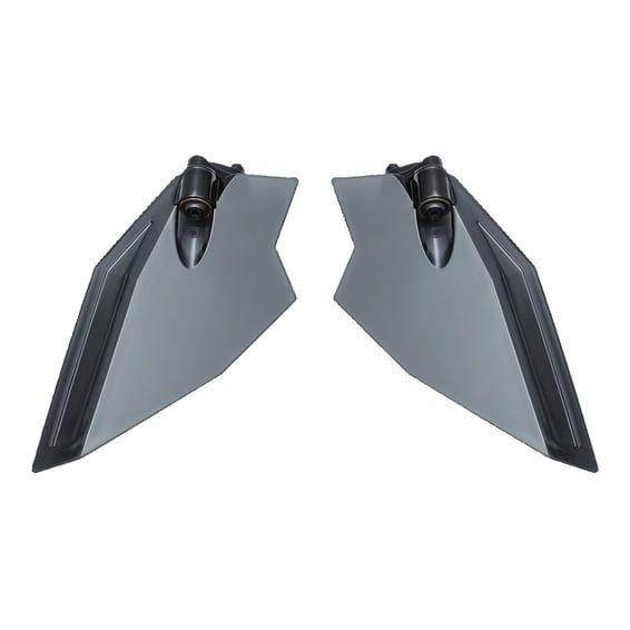 Adjustable upper air deflectors. dark smoke